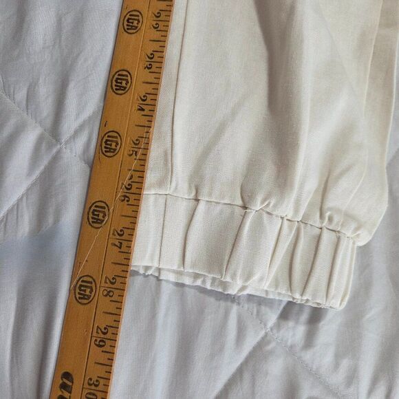 NEVER WORN BAN JARA CREAM LINEN BLEND JOGGER BOHO PANTS SIZE M - Picture 16 of 16